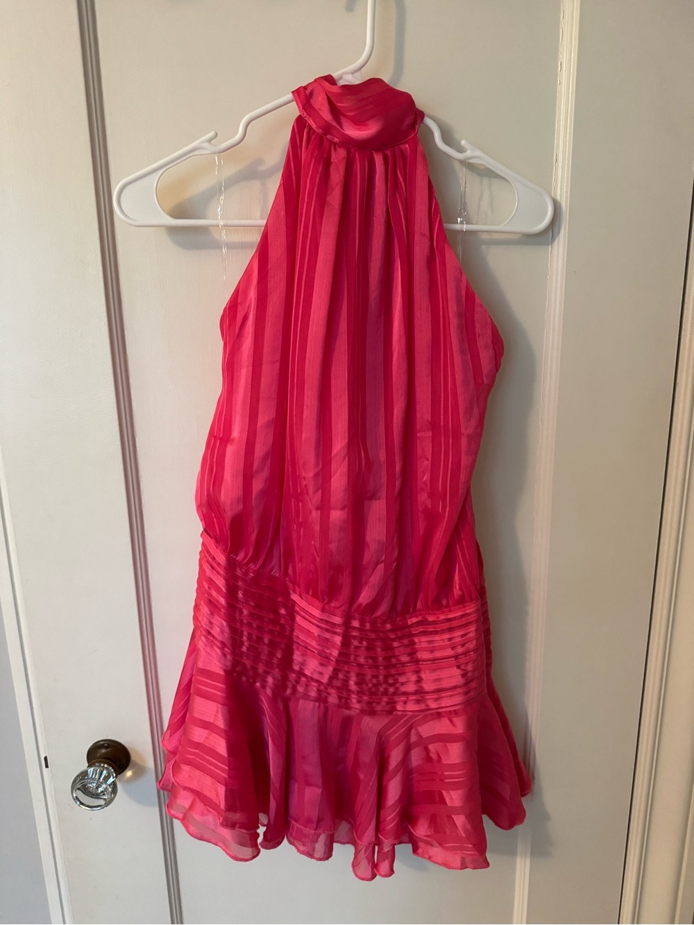 Peppermayo Hot Pink Halter Mini Dress